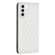 Samsung Galaxy S22 5G Diamond Lattice Magnetic Leather Flip Phone Case - White Samsung Galaxy S22 5G Diamond Lattice Magnetic Leather Flip Phone Case - White