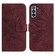 Samsung Galaxy S22 5G Skin Feel Sun Flower Pattern Flip Leather Phone Case with Lanyard - Wine Red