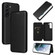 Samsung Galaxy S22 Carbon Fiber Texture Horizontal Flip Leather Phone Case - Black