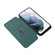 Samsung Galaxy S22 Carbon Fiber Texture Horizontal Flip Leather Phone Case - Green