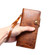 Samsung Galaxy S22 5G Denior Oil Wax Cowhide Magnetic Button Genuine Leather Case - Brown