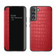 Samsung Galaxy S22 5G Crocodile Texture Window View Leather Phone Case - Red