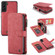 Samsung Galaxy S22 5G CaseMe-007 Detachable Multifunctional Leather Phone Case - Red