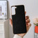 Samsung Galaxy S22 5G Nano Electroplating Cross Texture Genuine Leather Phone Case - Black