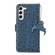 Samsung Galaxy S22 5G Ostrich Pattern Genuine Leather RFID Phone Case - Blue