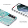 Samsung Galaxy S22 5G IMD Marble TPU Phone Case with Folding Holder - Green