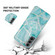 Samsung Galaxy S22 5G IMD Marble TPU Phone Case with Folding Holder - Green