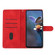 Samsung Galaxy S22 5G Flower Butterfly Embossing Pattern Leather Phone Case - Red