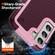 Samsung Galaxy S22 5G PC + TPU Shockproof Protective Phone Case - Pink+Dark Red