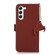Samsung Galaxy S22 5G Genuine Leather Magnetic RFID Leather Phone Case - Coffee