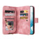 Samsung Galaxy S22 5G Multifunctional Card Slot Zipper Wallet Leather Phone Case - Rose Gold