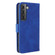 Samsung Galaxy S22 5G Skin Feel Magnetic Buckle Calf Texture PU Phone Case - Blue