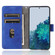 Samsung Galaxy S22 5G Skin Feel Magnetic Buckle Calf Texture PU Phone Case - Blue