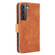 Samsung Galaxy S22 5G Skin Feel Magnetic Buckle Calf Texture PU Phone Case - Brown