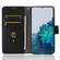 Samsung Galaxy S22 5G Skin Feel Magnetic Buckle Calf Texture PU Phone Case - Black