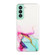 Samsung Galaxy S22 5G Hollow Marble Pattern TPU Precise Hole Phone Protective Case - Green