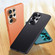 Samsung Galaxy S22 5G Plain Skin Leather Phone Case - Orange