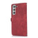 Samsung Galaxy S22 5G Zipper Card Slot Buckle Wallet Leather Phone Case - Red