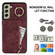 Samsung Galaxy S22 5G Retro Ring and Zipper RFID Card Slot Phone Case - Wine Red