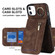 Samsung Galaxy S22 5G Retro Ring and Zipper RFID Card Slot Phone Case - Brown
