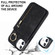 Samsung Galaxy S22 5G Retro Ring and Zipper RFID Card Slot Phone Case - Black