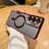 Samsung Galaxy S22 5G Electroplated Frame MagSafe Magnetic Phone Case - Dark Pink
