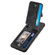 Samsung Galaxy S22 5G Carbon Fiber Vertical Flip Zipper Wallet Phone Case - Black