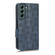 Samsung Galaxy S22 5G Symmetrical Triangle Leather Phone Case - Blue
