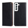 Samaung Galaxy S22 5G Pure Color Magnetic Horizontal Flip Leather Case with Holder & Card Slot & Wallet - Black