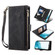Samsung Galaxy S22 5G Retro Frosted Horizontal Flip Leather Phone Case with Holder & Card Slot & Wallet & Zipper Pocket & Lanyard - Black