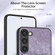 Samsung Galaxy S22 5G Retro Skin-feel Ring Card Wallet Phone Case - Purple Samsung Galaxy S22 5G Retro Skin-feel Ring Card Wallet Phone Case - Purple
