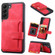 Samsung Galaxy S22 5G Skin Feel Dream Anti-theft Brush Shockproof Portable Skin Card Bag Phone Case - Red