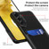 Samsung Galaxy S22 5G Pure Color Invisible Lens Holder Phone Case - Black