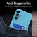 Samsung Galaxy S22 5G Pure Color Invisible Lens Holder Phone Case - Lake Blue
