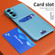 Samsung Galaxy S22 5G Pure Color Invisible Lens Holder Phone Case - Lake Blue
