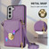 Samsung Galaxy S22 5G Zipper Hardware Card Wallet Phone Case - Purple