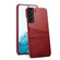 Samsung Galaxy S22 Calf Texture Back Protective Phone Case with Card Slots - Red