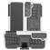 Samsung Galaxy S22 5G Tire Texture Shockproof TPU+PC Phone Case with Holder - White
