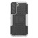 Samsung Galaxy S22 5G Tire Texture Shockproof TPU+PC Phone Case with Holder - White