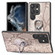 Samsung Galaxy S22 5G Snakeskin Ring Leather Back Cover Phone Case - Gray