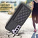 Samsung Galaxy S22 5G BF25 Square Plaid Card Bag Holder Phone Case - Black