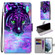 Samsung Galaxy S22 5G Coloured Drawing Cross Texture Horizontal Flip Leather Phone Case with Holder & Card Slots & Wallet & Lanyard - Tiger Drinking Water