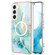 Samsung Galaxy S22 5G Marble Pattern Dual-side IMD Magsafe TPU Phone Case - Green 003