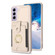 Samsung Galaxy S22 5G BF27 Metal Ring Card Bag Holder Phone Case - Beige