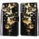 Samsung Galaxy S22 5G Coloured Drawing Cross Texture Horizontal Flip Leather Phone Case with Holder & Card Slots & Wallet & Lanyard - Golden Butterfly Group