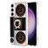 Samsung Galaxy S22 5G Electroplating Dual-side IMD Phone Case with Ring Holder - Retro Radio