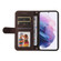 Samsung Galaxy S22 Skin Feel Life Tree Metal Button Horizontal Flip Leather Phone Case - Brown