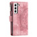 Samsung Galaxy S22 5G Multi-Card Totem Zipper Leather Phone Case - Pink