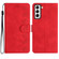 Samsung Galaxy S22 5G Seven Butterflies Embossed Leather Phone Case - Red