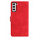 Samsung Galaxy S22 5G Seven Butterflies Embossed Leather Phone Case - Red